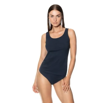 Abbildung von mey TOP Serie Cotton PURE Unterhemd/shirt, Damen, Größe: 40, Night blue