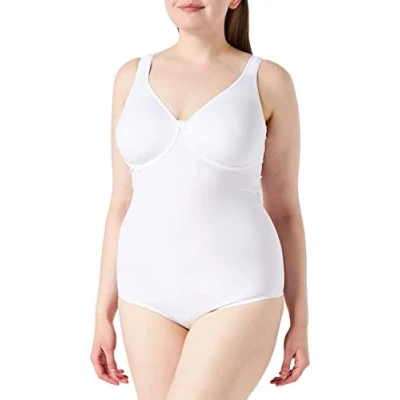 Abbildung von Sassa Damen Formender Body doppelt vorgeformt 00903, Einfarbig, Gr. 85D, Weiß (Weiß 00100)