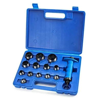 Abbildung von QWORK® 14 teilig locheisen Satz 5 35 mm, set, Lochstanzer Werkzeug