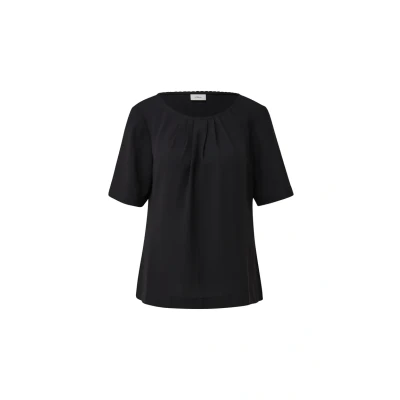 Abbildung von s.Oliver Black Label Kurzarmmit Rundhalsausschnitt Bluse, Damen, Größe: 34, Schwarz