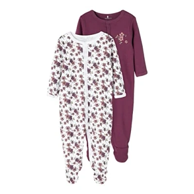 Abbildung von Name it Nbfnightsuit 2PACK Strampler für Kinder, Größe: 98, Prune purple