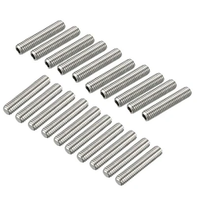 Abbildung von sourcing map 20Stk. Außengewinde 304 Edelstahl Gewindestange Stehbolzen M6 x 30mm silbern de