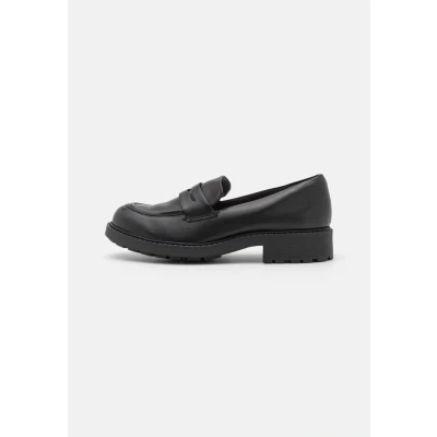 Abbildung von Clarks Orinoco Penny Slipper, Damen, Größe: 35.5, Black leather Leder