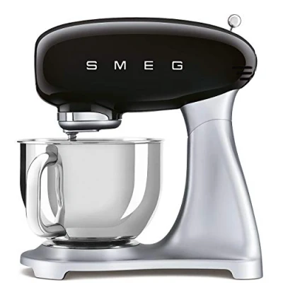 Abbildung von SMEG, SMF02BLEU Küchenmaschine, 10 Geschwindigkeitsstufen, Planetenrührwerk, Sicherheitsabschaltung, 2 Rührbesen, Kugelgriff aus Edelstahl, 800 W, Schwarz