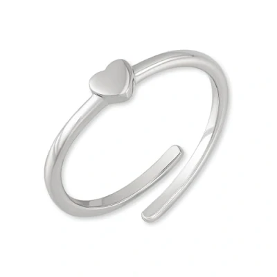 Abbildung von GD GOOD.designs Herz Ring für Damen Verstellbarer Damenring mit Anhänger Rostfreier Edelstahl in 18K Gold, Silber oder Rosegold