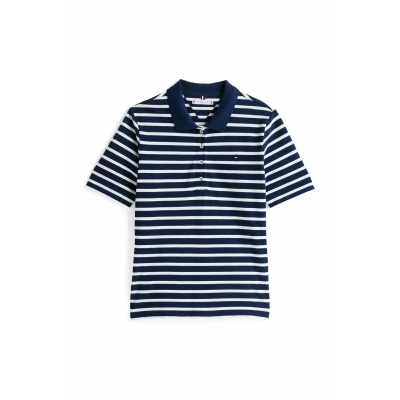 Abbildung von Tommy Hilfiger Poloshirt Dark night navy ecru stp, Damen, Größe: Small, stp