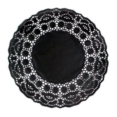 Abbildung von Garcia de Pou 250 Einheit rund Deckchen, 9 cm, Papier, schwarz, x 30 cm