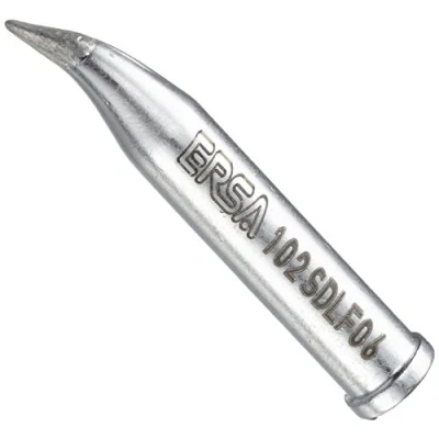 Abbildung von ERSA ERSADUR Dauerlötspitze abgewinkelt bleistiftspitz 0,6 mm Durchmesser mit LF Beschichtung 0102SDLF06