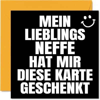 Abbildung von Stuff4 Lustige Geburtstagskarten für Tante Onkel Frauen Männer Meine Lieblings Glückwunschkarte zum Geburtstag vom Neffe, 145 mm x Witzige Humor Bday Grußkarten