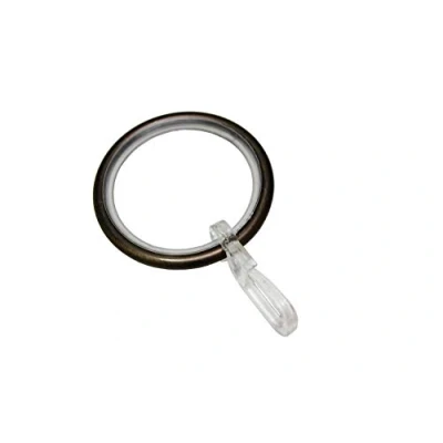 Abbildung von Gardinia Vorhangringe für Gardinenstangen mit Ø 25 mm, 10 Stück, Bronze, 3.25x4, 30227