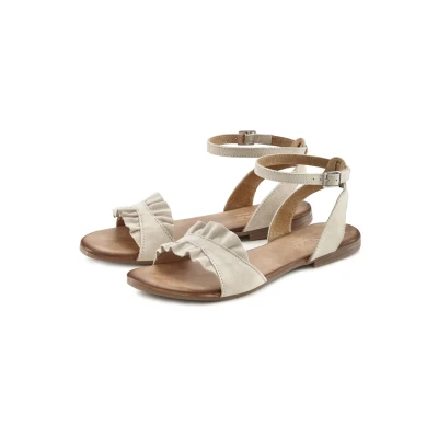 Abbildung von Lascana Riemensandalette, Damen, Größe: 36, Beige Schuhe
