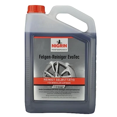 Abbildung von NIGRIN EvoTec Felgenreiniger, 3 Liter, selbstaktiver Reiniger für alle Felgen, säurefrei, mit Wirk Indikator