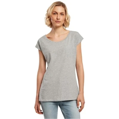Abbildung von Build Your Brand Damen BB013 Ladies Wide Neck Tee T Shirt, Heather Grey, L