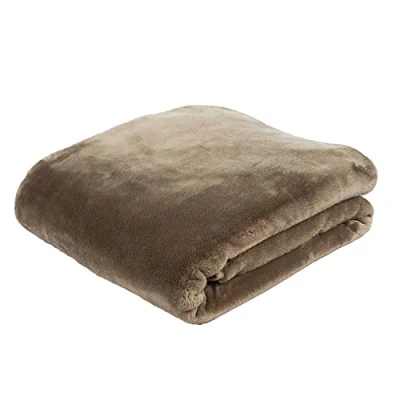 Abbildung von Gözze Premium Cashmere Feeling Wohn und Kuscheldecke, 500 g/m², 180 x 220 cm Taupe