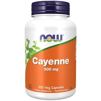 Abbildung von Now Foods, Cayenne, 500mg, 250 vegane Kapseln, Laborgeprüft, Pflanzlich, Glutenfrei, Sojafrei, Vegetarisch