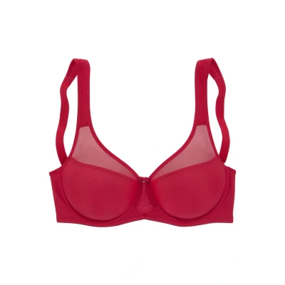 Abbildung von Lascana Minimizer Bügel BH, Damen, Größe: 110C, Lipstick red