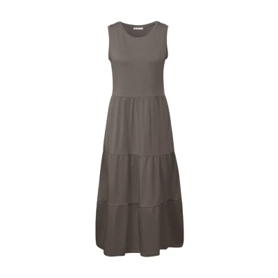 Abbildung von Street One MIT Volants Jerseykleid, Damen, Größe: 34, Braun