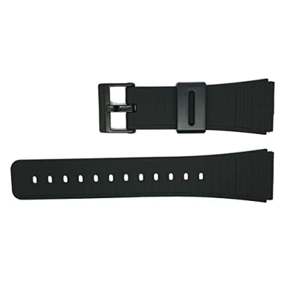 Abbildung von Casio 70378364 Armband aus Harz für Herren, Schwarz (22), Schwarz, Riemen