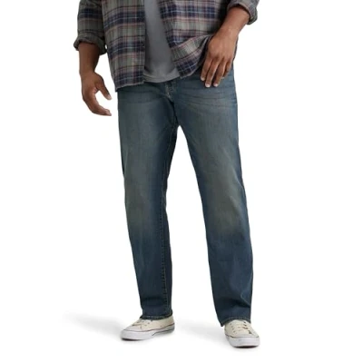 Abbildung von Lee Herren Big &amp; Tall Extreme Motion Relaxed Straight Jeans, Maverick, 48W / 32L