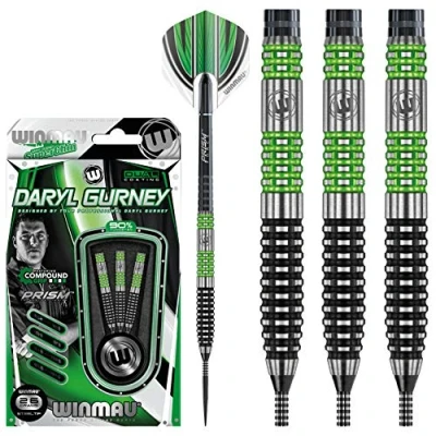 Abbildung von WINMAU Daryl Gurney 26g Sonderausgabe Profi Wolfram Steeltip Dartpfeile Set mit Flights und Schäfte