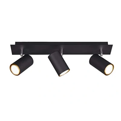 Abbildung von Trio Leuchten Deckenleuchte Marley 802400332, Metall Schwarz matt, Spotbalken 3 flammig, exkl. x GU10