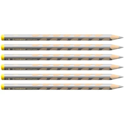 Abbildung von Ergonomischer Buntstift für Linkshänder STABILO EASYcolors 6er Pack silber