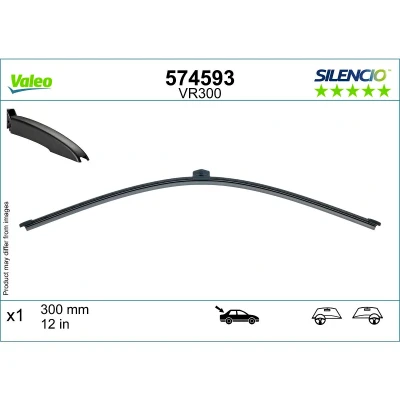 Abbildung von Scheibenwischer Valeo 574593 285mm hinten ohne integrierte Waschwasserdüse MERCEDES BENZ: GLC Off Road, C Class T modell, E Saloon