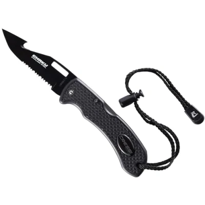 Abbildung von CRESSI Unisex Adult Chaku Knife Electro Planting Black Tauchermesser, Schwarz/Verzinkte Klinge, Einheitsgröße