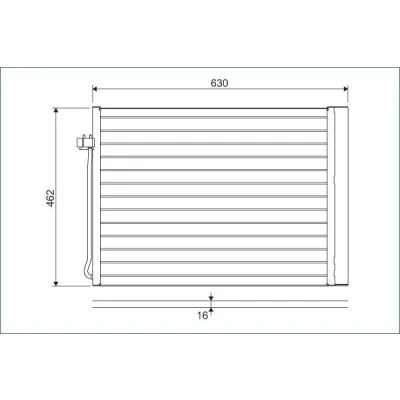 Abbildung von VALEO 814367 Klimakondensator mit Trockner Aluminium 462 R 134a BMW: X5, X6