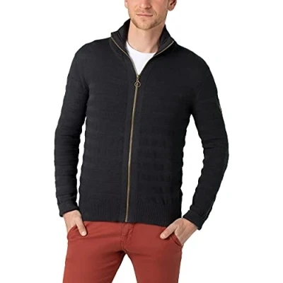Abbildung von Timezone Herren Tonal Striped Jacket Sweatshirt, Caviar Black, S