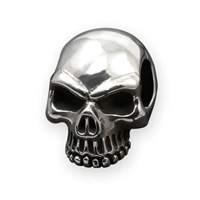 Abbildung von Fly Style Ketten Anhänger Totenkopf aus 316L Edelstahl Klassischer Skull Schädel