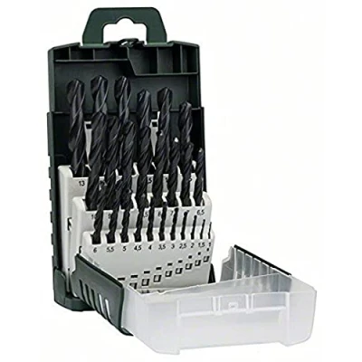 Abbildung von Bosch 25tlg. Metallbohrer Set HSS R rollgewalzt (Eisenhaltige Metalle, Kunststoff, Ø 1 13 mm, Grip Box, Zubehör für Bohrmaschine)