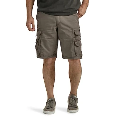 Abbildung von Lee Herren Latzhose, große und hohe Cargo Shorts mit Gürtel, Dampf, 52
