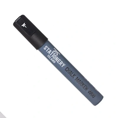 Abbildung von STATIONERY ISLAND Kreidestifte Abwaschbar, Schwarz Kreidestift für Fenster, 6mm 1 Stück Kreidemarker, Fensterstifte
