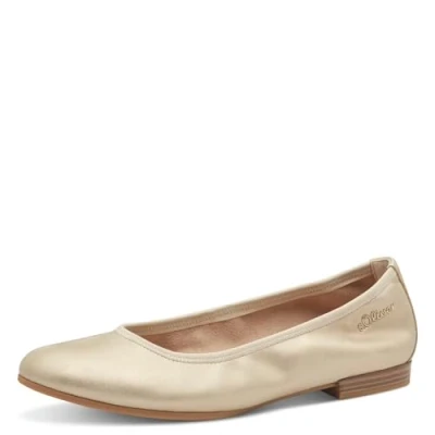 Abbildung von s.Oliver Damen Ballerinas mit Blockabsatz Elegant, Gold (Champagne), 38 EU