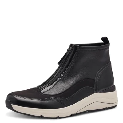 Abbildung von Jana Damen Sneaker hoch mit Reißverschluss Vegan, Schwarz (Black), 38 EU
