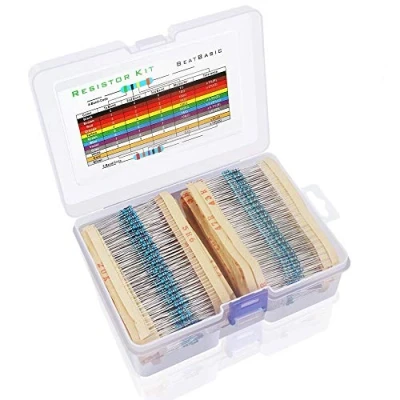 Abbildung von 2600 Stück 130 Werte Widerstands Set Resistor Sortiment Kit 1Ohm 3M Ohm 1/4 W Metallschichtwiderstands elektronische Komponenten mit Aufbewahrungsbox für DIY Heimwerkerprojekte und Experimente