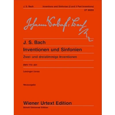 Abbildung von Inventionen und Sinfonien: Zwei dreistimmige Inventionen. BWV 772 801. Klavier. (Wiener Urtext Edition)