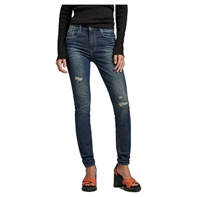 Abbildung von G Star RAW Damen Lhana Skinny Jeans, Blue (Antique Forest Restored D188 D356), 27W / 30L