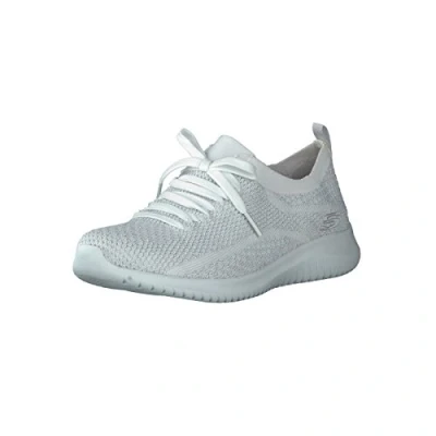 Abbildung von Skechers Herren Ultra Flex Salutations Sneaker, Weiß Silber, 38 EU
