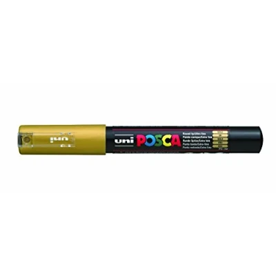 Abbildung von uni ball 186781 POSCA Marker mit extra feiner Rundspitze gold