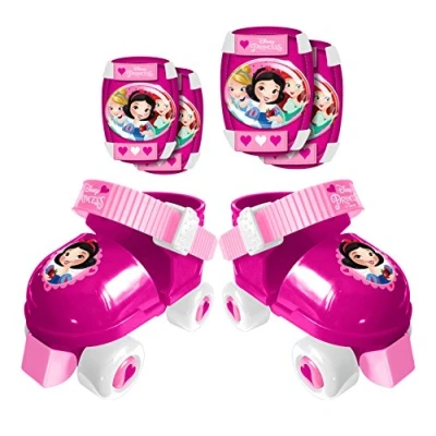 Abbildung von ROLLER SKATES sizes 23/27 + ELLBOGEN und KNIESCHÜTZER DISNEY PRINCESS, LIGHT PINK