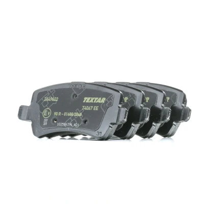 Abbildung von TEXTAR 2449602 Bremsbelagsatz nicht für Verschleißwarnanzeiger vorbereitet mit Bremssattelschrauben Zubehör FORD: Galaxy Mk2 MPV, S Max Mk1