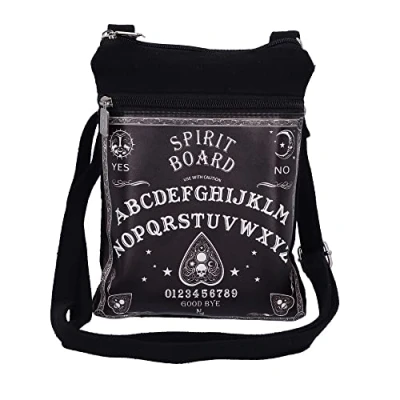 Abbildung von Nemesis Now Spirit Board Umhängetasche, Schwarz, 23cm, Baumwolle