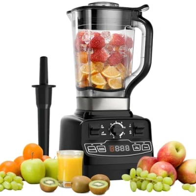 Abbildung von Enfmay Smoothie Maker, 2000W Hochleistungsmixer mit 4 Programmen, 8 Geschwindigkeitssteuerung, LCD Zeitanzeige, 33000 U/min Standmixer 2L Tritan BPA freier Behälter, für Smoothie/Suppe/Dessert