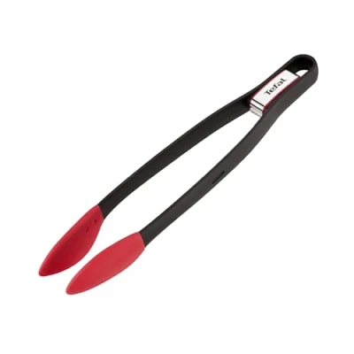 Abbildung von Tefal Ingenio K20607 Lebensmittelzange Premium Küchenzange Leicht zu reinigen Spülmaschinengeeignet Material: Kunststoff Farbe: Schwarz / Rot