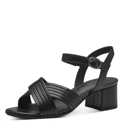 Abbildung von Jana Damen Sandalen mit Absatz Festlich Vegan, Schwarz (Black Uni), 37 EU
