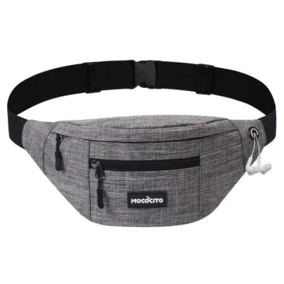 Abbildung von Bauchtasche Gürteltasche, MOCOCITO Hüfttasche für Damen und Herren, Brusttasche Groß Handytasche 120CM Gurt Verstellbarer Outdoor Sport Camping Wandern Fahrrad Geschenke Frauen Männe(Grau)
