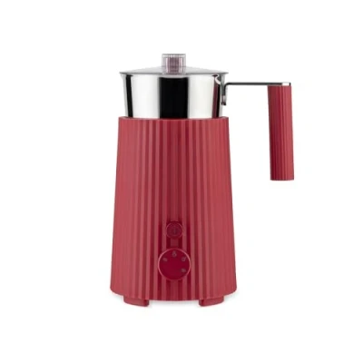 Abbildung von Alessi Plissé MDL13 R Multifunktions Induktions Milchaufschäumer, aus Thermoplastischem Harz, Kanne Edelstahl 18/10, Europäischer Stecker 600 W, 35 cl, Rot