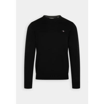 Abbildung von GANT Classic C NECK Strickpullover, Herren, Größe: Small, Black